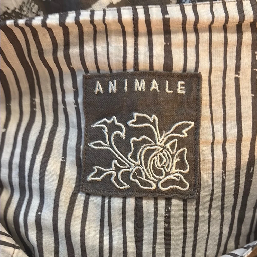 Animale Cotton Brown Tan A-Line Skirt - Picture 4 of 5